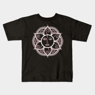 Sun And Flower Mandala Kids T-Shirt